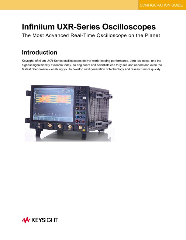 Infiniium UXR-Series Oscilloscopes PDF Asset Page | Keysight